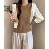 異素材mixニットブラウス レイヤード風 トップス | SUNSHINE CLOSET | 詳細画像9 