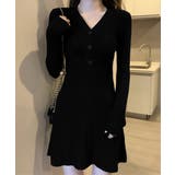 Vネックニットワンピース 飾りボタン付き | SUNSHINE CLOSET | 詳細画像6 