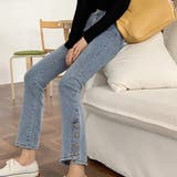 サックス | アンクル丈 デニムパンツ レディース韓国 | SUNSHINE CLOSET