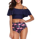 ネイビー | オフショル水着セクシータンキニレディース | SUNSHINE CLOSET