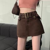 キュロットデニムスカート ハイウエスト | ANGELCLOSET | 詳細画像1