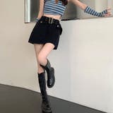 キュロットデニムスカート ハイウエスト | ANGELCLOSET | 詳細画像10