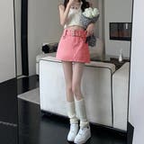 キュロットデニムスカート ハイウエスト | ANGELCLOSET | 詳細画像16