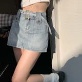 キュロットデニムスカート ハイウエスト | ANGELCLOSET | 詳細画像18