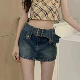 キュロットデニムスカート ハイウエスト | ANGELCLOSET | 詳細画像7