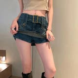 キュロットデニムスカート ハイウエスト | ANGELCLOSET | 詳細画像8
