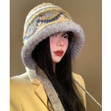 ニットバケットハット フェアアイル柄帽子 | SUNSHINE CLOSET | 詳細画像4 