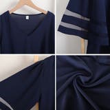 Vネック シャツブラウス レディース夏服 | ANGELCLOSET | 詳細画像4