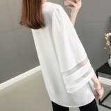 Vネック シャツブラウス レディース夏服 | ANGELCLOSET | 詳細画像9