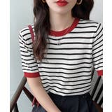 ボーダーニットトップス 半袖 レディース | SUNSHINE CLOSET | 詳細画像20 