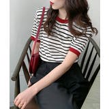 ボーダーニットトップス 半袖 レディース | SUNSHINE CLOSET | 詳細画像6 