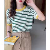 ボーダーニットトップス 半袖 レディース | SUNSHINE CLOSET | 詳細画像8 