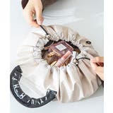 巾着コスメポーチ PUレザーメイクポーチ | SUNSHINE CLOSET | 詳細画像1 