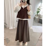 ノーカラーブラウスレディースおしゃれ 重ね着風トップス 前開きシャツ体型カバーフ… | SUNSHINE CLOSET | 詳細画像10 