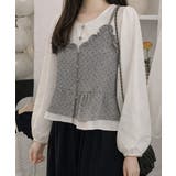 ノーカラーブラウスレディースおしゃれ 重ね着風トップス 前開きシャツ体型カバーフ… | SUNSHINE CLOSET | 詳細画像3 