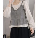 ノーカラーブラウスレディースおしゃれ 重ね着風トップス 前開きシャツ体型カバーフ… | SUNSHINE CLOSET | 詳細画像4 