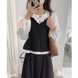 ノーカラーブラウスレディースおしゃれ 重ね着風トップス 前開きシャツ体型カバーフ… | SUNSHINE CLOSET | 詳細画像5 