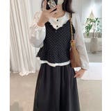 ノーカラーブラウスレディースおしゃれ 重ね着風トップス 前開きシャツ体型カバーフ… | SUNSHINE CLOSET | 詳細画像6 