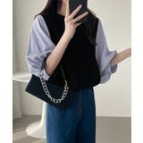 レディース大人カジュアル 韓国風チェック柄袖ドッキングブラウス ボリュームスリー… | SUNSHINE CLOSET | 詳細画像17 