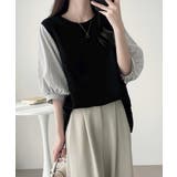 レディース大人カジュアル 韓国風チェック柄袖ドッキングブラウス ボリュームスリー… | SUNSHINE CLOSET | 詳細画像21 