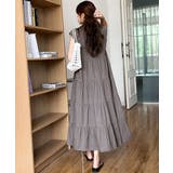 涼感フレアワンピース 体型カバー ギャザーノーカラー無地Aラインワンピ | SUNSHINE CLOSET | 詳細画像15 