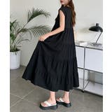 涼感フレアワンピース 体型カバー ギャザーノーカラー無地Aラインワンピ | SUNSHINE CLOSET | 詳細画像7 
