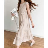 涼感フレアワンピース 体型カバー ギャザーノーカラー無地Aラインワンピ | SUNSHINE CLOSET | 詳細画像9 