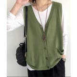 ニットベスト レディース 前開きチョッキ | SUNSHINE CLOSET | 詳細画像17 