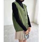 ニットベスト レディース 前開きチョッキ | SUNSHINE CLOSET | 詳細画像19 