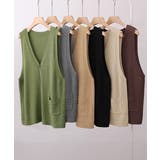 ニットベスト レディース 前開きチョッキ | SUNSHINE CLOSET | 詳細画像21 