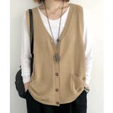 ニットベスト レディース 前開きチョッキ | SUNSHINE CLOSET | 詳細画像6 
