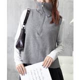 ハーフジップ ニットベストスタンドカラー | SUNSHINE CLOSET | 詳細画像16 