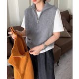 ハーフジップ ニットベストスタンドカラー | SUNSHINE CLOSET | 詳細画像5 