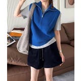 ハーフジップ ニットベストスタンドカラー | SUNSHINE CLOSET | 詳細画像8 