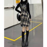 チェック柄サスペンダーワンピースベルト付 | SUNSHINE CLOSET | 詳細画像5 