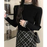上品メロウプルオーバーレディース細身無地セーター大人可愛いフェミニンきれいめ韓国… | SUNSHINE CLOSET | 詳細画像4