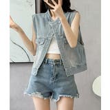 デニムベスト レディース デニムチョッキ | SUNSHINE CLOSET | 詳細画像11