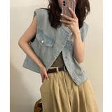 デニムベスト レディース デニムチョッキ | SUNSHINE CLOSET | 詳細画像8