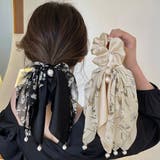 花柄 スカーフシュシュ春夏リボンヘアゴム | SUNSHINE CLOSET | 詳細画像6 