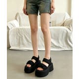 ボリュームソールスポサン フリルサンダルスタイルアップ プラットフォームスポーテ… | SUNSHINE CLOSET | 詳細画像10