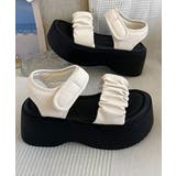 ボリュームソールスポサン フリルサンダルスタイルアップ プラットフォームスポーテ… | SUNSHINE CLOSET | 詳細画像18