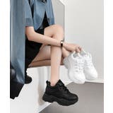 歩きやすい 痛くないダッドシューズ ローカットボリュームスニーカー白黒 | SUNSHINE CLOSET | 詳細画像14
