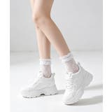 歩きやすい 痛くないダッドシューズ ローカットボリュームスニーカー白黒 | SUNSHINE CLOSET | 詳細画像6