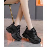 歩きやすい 痛くないダッドシューズ ローカットボリュームスニーカー白黒 | SUNSHINE CLOSET | 詳細画像8