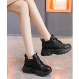 歩きやすい 痛くないダッドシューズ ローカットボリュームスニーカー白黒 | SUNSHINE CLOSET | 詳細画像9
