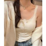 レース切替キャミソールカップ付きインナー | ANGELCLOSET | 詳細画像1