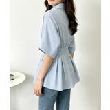 半袖シャツレディース ウエストシェイプトップス 大人可愛いチュニックシャツ | SUNSHINE CLOSET | 詳細画像10 