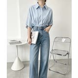 半袖シャツレディース ウエストシェイプトップス 大人可愛いチュニックシャツ | SUNSHINE CLOSET | 詳細画像12 