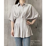 半袖シャツレディース ウエストシェイプトップス 大人可愛いチュニックシャツ | SUNSHINE CLOSET | 詳細画像15 