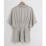 半袖シャツレディース ウエストシェイプトップス 大人可愛いチュニックシャツ | SUNSHINE CLOSET | 詳細画像19 